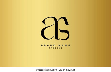 Logo-Design von AS, SA, AG, GA, Abstract Anfangsbuchstaben
