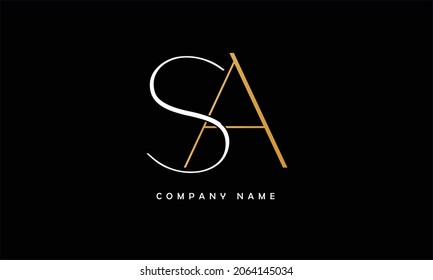 AS, SA Alphabets Letters Logo Monogram