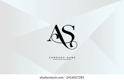 AS, SA Alphabets Letters Logo Monogram