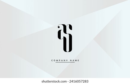 AS, SA Alphabets Letters Logo Monogram