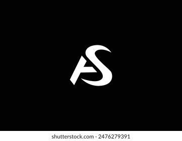AS, SA kreatives Logodesign und Monogramm-Logo