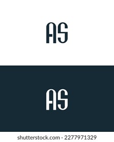 AS, SA Logo-Design-Vorlage, Vektorgrafik