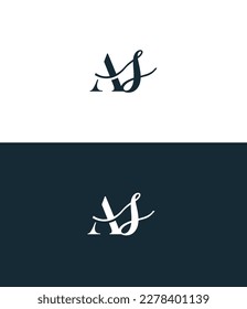 AS, SA logo design template vector illustration