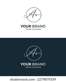 AS, SA Logo-Design-Vorlage, Vektorgrafik