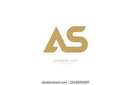 AS, SA, A, S, logotipo de las letras abstractas Monograma