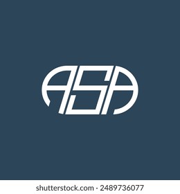 Diseño abstracto del logotipo del monograma de ASA. ASA monograma único moderno plano abstracto diseño del logotipo de la letra.