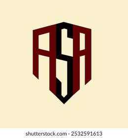 Logotipo de letra minimalista creativa ASA. ASA diseño de logotipo de letra de alfabeto de iniciales de Vector único
