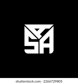 Diseño creativo del logo de la carta ASA con gráfico vectorial, logotipo ASA simple y moderno.
