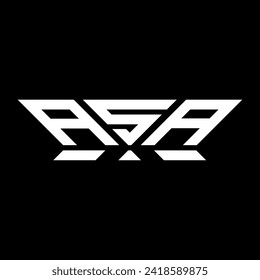 Diseño vectorial del logotipo de la carta ASA, logotipo simple y moderno de ASA. Diseño de alfabetos lujosos ASA  
