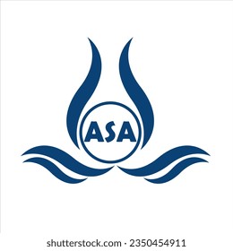 Fondo blanco del logotipo de la carta ASA .ASA imagen vectorial del logotipo de finanzas empresariales en el diseño del logotipo de letras .ASA para emprendedores y empresas.
