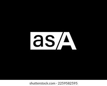 ASA Logo and Graphics design vector art, Icons isolated on black background