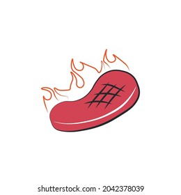 Asado carne vector creative on white background