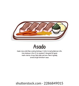 Asado grilled food latin american cuisine