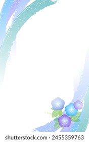 Asagao Japanese paper Hot Summer Greeting Background