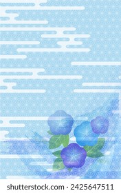 Asagao Summer Japanese Pattern Background