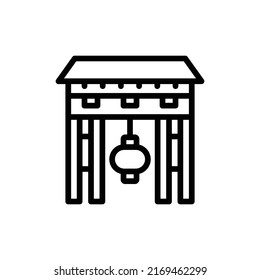 Asakusa Icon. Line Art Style Design Isolated On White Background