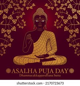 Asalha puja buddha’s first sermon after the lord buddha obtained enlightenment the first turning dhamma wheel dhammacakkappavattana Sutta.