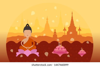 Asalha Puja is a theravada buddhist festival which typically takes place in july, It is celebrated in Cambodia,Thailand,Sri lanka,Laos Myanmar. Asalha bucha  is Dhamma Day,  one most important festiva