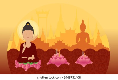 Asalha Puja is a theravada buddhist festival which typically takes place in july, It is celebrated in Cambodia,Thailand,Sri lanka,Laos,Myanmar. Asalha bucha  is Dhamma Day, one most important festival