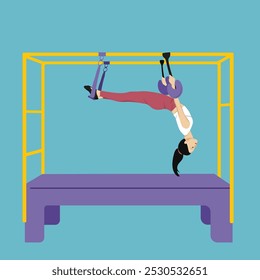 asana pilates yoga Aerial Mermaid in hammock pose