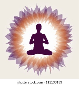 Asana Yoga Posture Vector Illustration - eps10