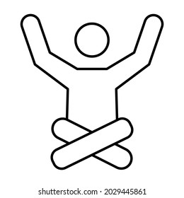 Asanas Outline bold Vector Icon which can be easily modified or Edited  