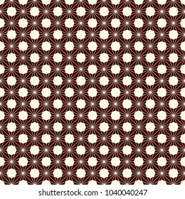 Asanoha seamless surface pattern. Traditional japanese print with hemp leaf motif. Classic asian ornament. Repeated interlocking triangles. Floral background. Oriental digital paper, textile print.