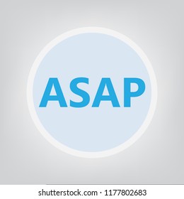 ASAP (As Soon As Possible) acronym- vector illustration