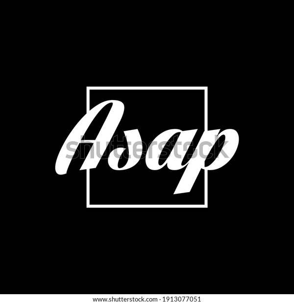 Asap Letter Logo Design White Color Stock Vector (Royalty Free ...