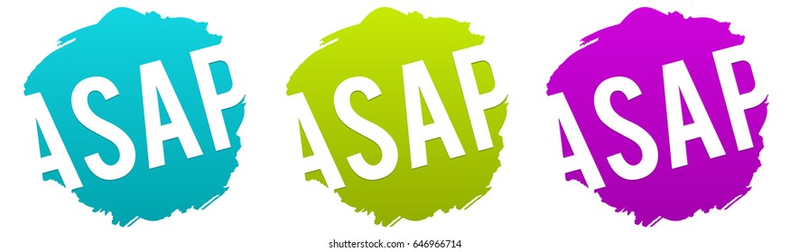 ASAP - As soon as possible Vector Badge.