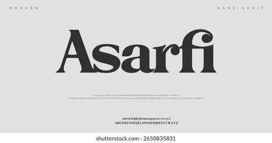 Asarfi modern stylish typography letter logo design