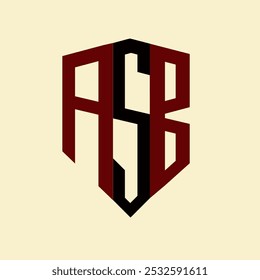 ASB creative minimalist letter logo. ASB unique vector initials alphabet letter logo design

