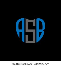 ASB letter logo creative design. ASB unique design.

