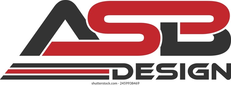PLANTILLA de diseño de logotipo de letra ASB