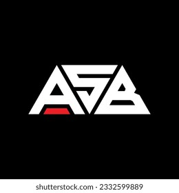 ASB Dreieck-Buchstaben Logo-Design mit Dreiecksform. ASB Dreieck Logo Design Monogramm. ASB Dreieck-Vektorlogo-Vorlage mit roter Farbe. ASB-Dreieckslogo Einfaches, elegantes und luxuriöses Design.