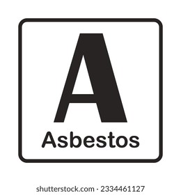 Asbestelement-Symbol, Vektorgrafik-Symboldesign
