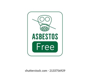 asbestfreies Symbol, Vektorgrafik 