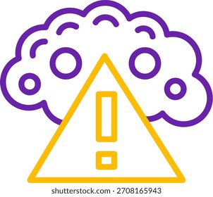 Asbestos Line Two Color Vector Icon Design