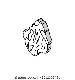 asbestos material isometric icon vector. asbestos material sign. isolated symbol illustration