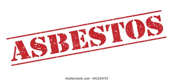 asbestos vector stamp on white background