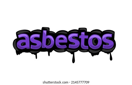 ASBESTOS writing vector design on white background