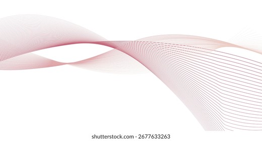 Fondo de diseño de elemento de línea de ondas rosadas abstractas. Efecto ecualizador de frecuencia digital. Estilo colorido.