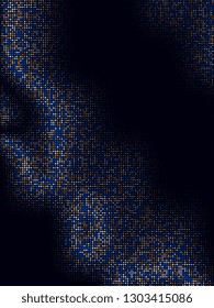 Asbtract background. Background with blue and yellow halftone dots for your desigh. Vector illustration.