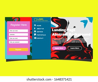 Asbtract background design. Landing page template. Eps10 vector.