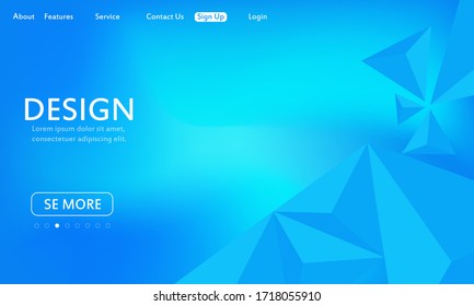 Asbtract background design. Landing page template.Minimal geometric background. Dynamic shapes composition.