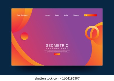 Asbtract background with gradient colorful background. Easy editable For landing page, banner, website, homepage, card, ui, or apps. Modern design. Vector illustration
