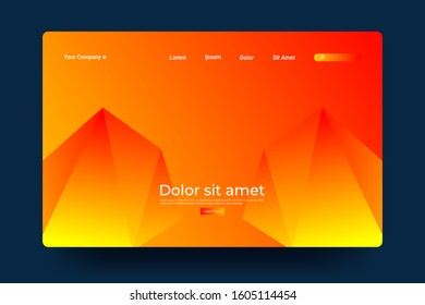 Asbtract background with gradient colorful background. Easy editable For landing page, banner, website, homepage, card, ui, or apps. Modern design. Vector illustration.