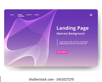 Asbtract background Landing page template design, can be used for, web development, ui, banners, templates, backgrounds, flayer, posters - Vector