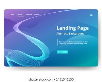 Asbtract background Landing page template design, can be used for, web development, ui, banners, templates, backgrounds, flayer, posters - Vector EPS 10
