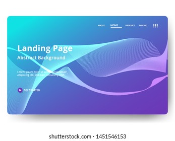 Asbtract background Landing page template design, can be used for, web development, ui, banners, templates, backgrounds, flayer, posters - Vector EPS 10